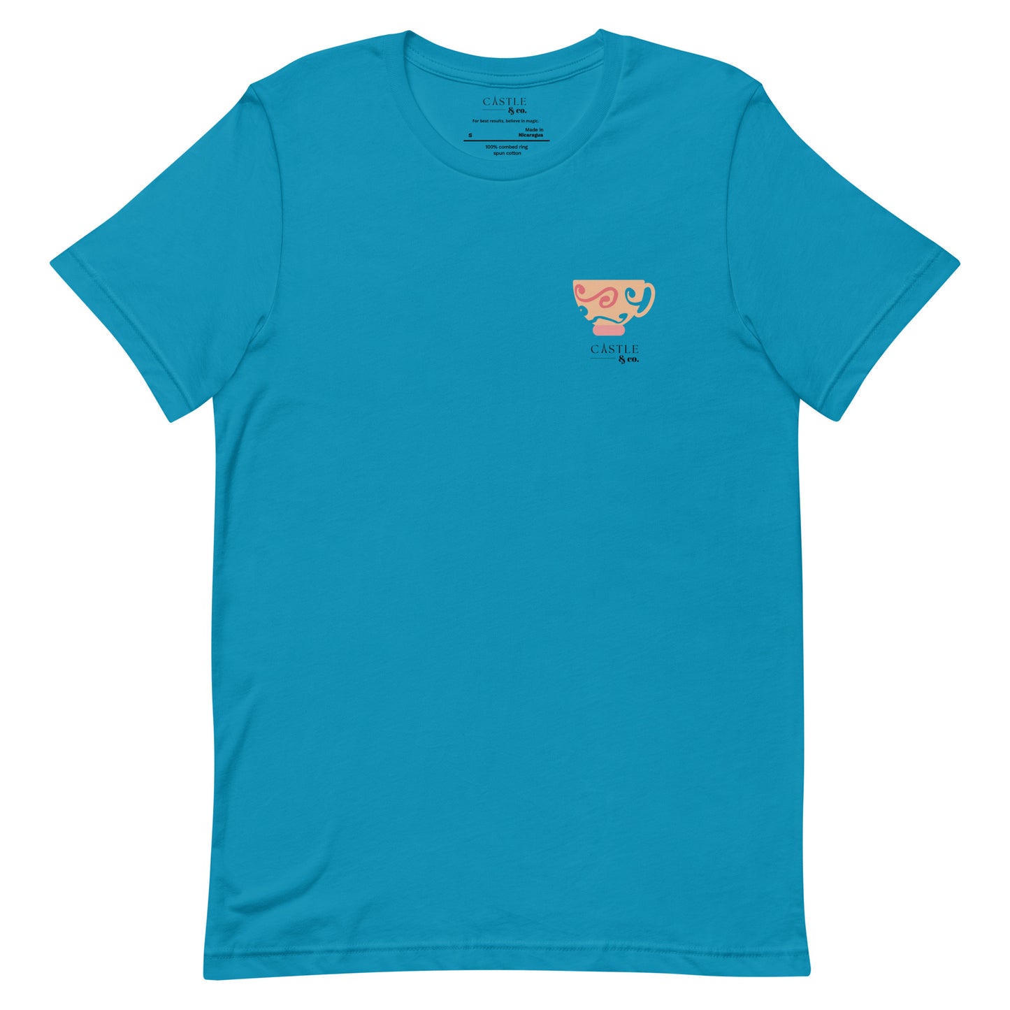 Peach Teacup - Unisex T-Shirt - Black Logo