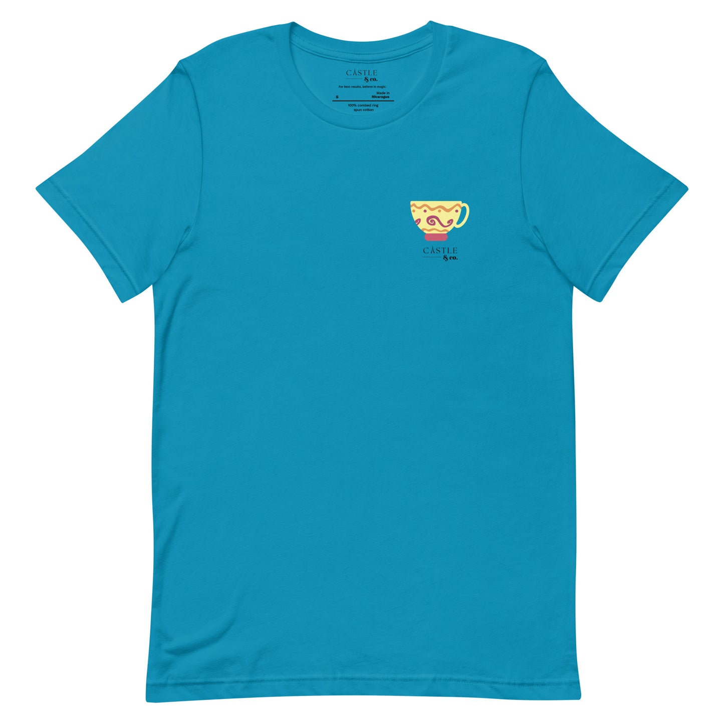 Yellow Teacup - Unisex T-Shirt - Black Logo