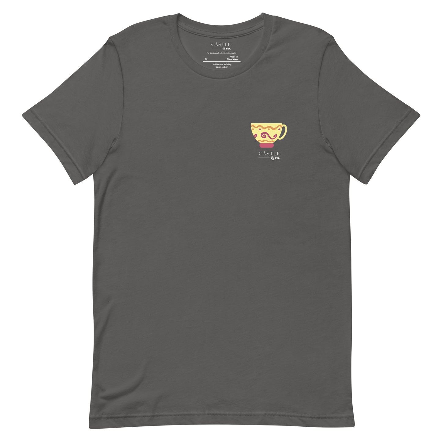 Yellow Teacup - Unisex T-Shirt - White Logo