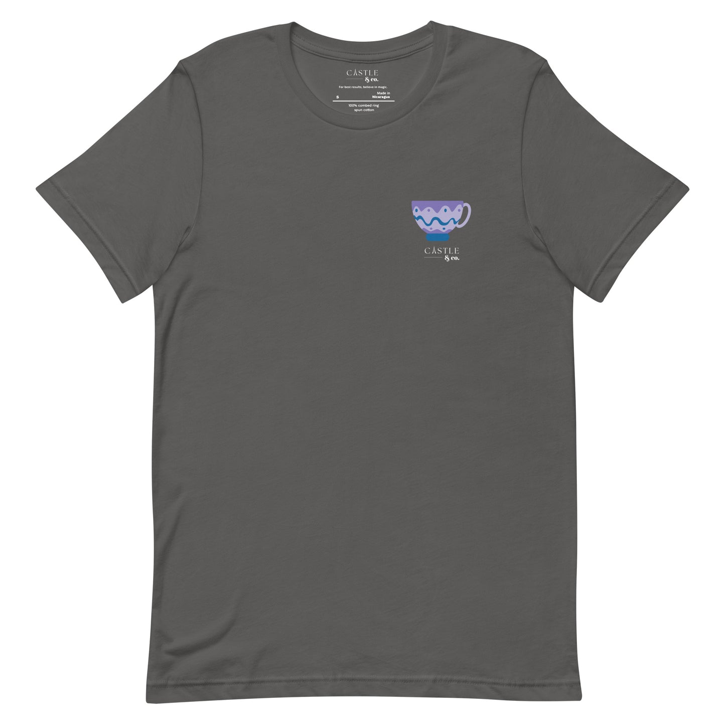 Purple Teacup - Unisex T-Shirt - White Logo