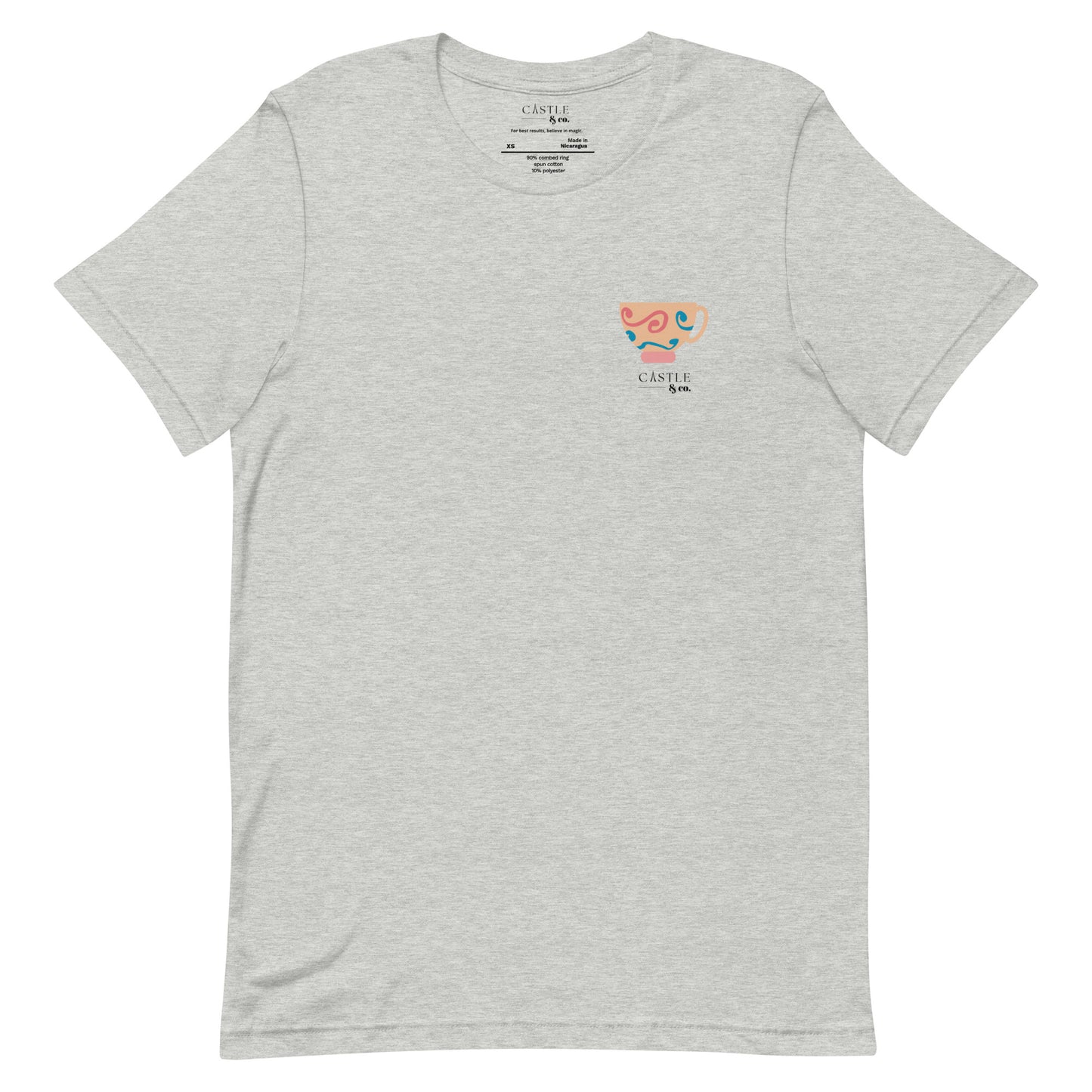 Peach Teacup - Unisex T-Shirt - Black Logo