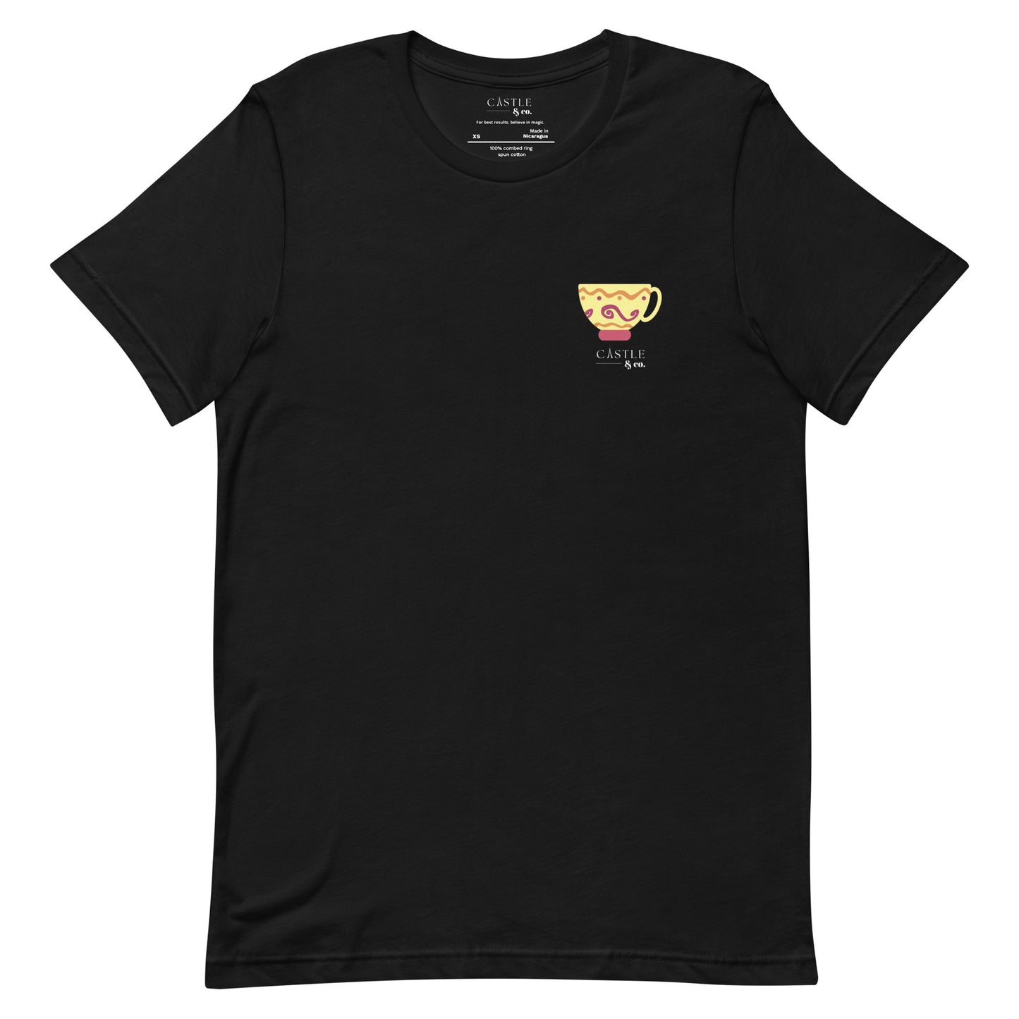 Yellow Teacup - Unisex T-Shirt - White Logo