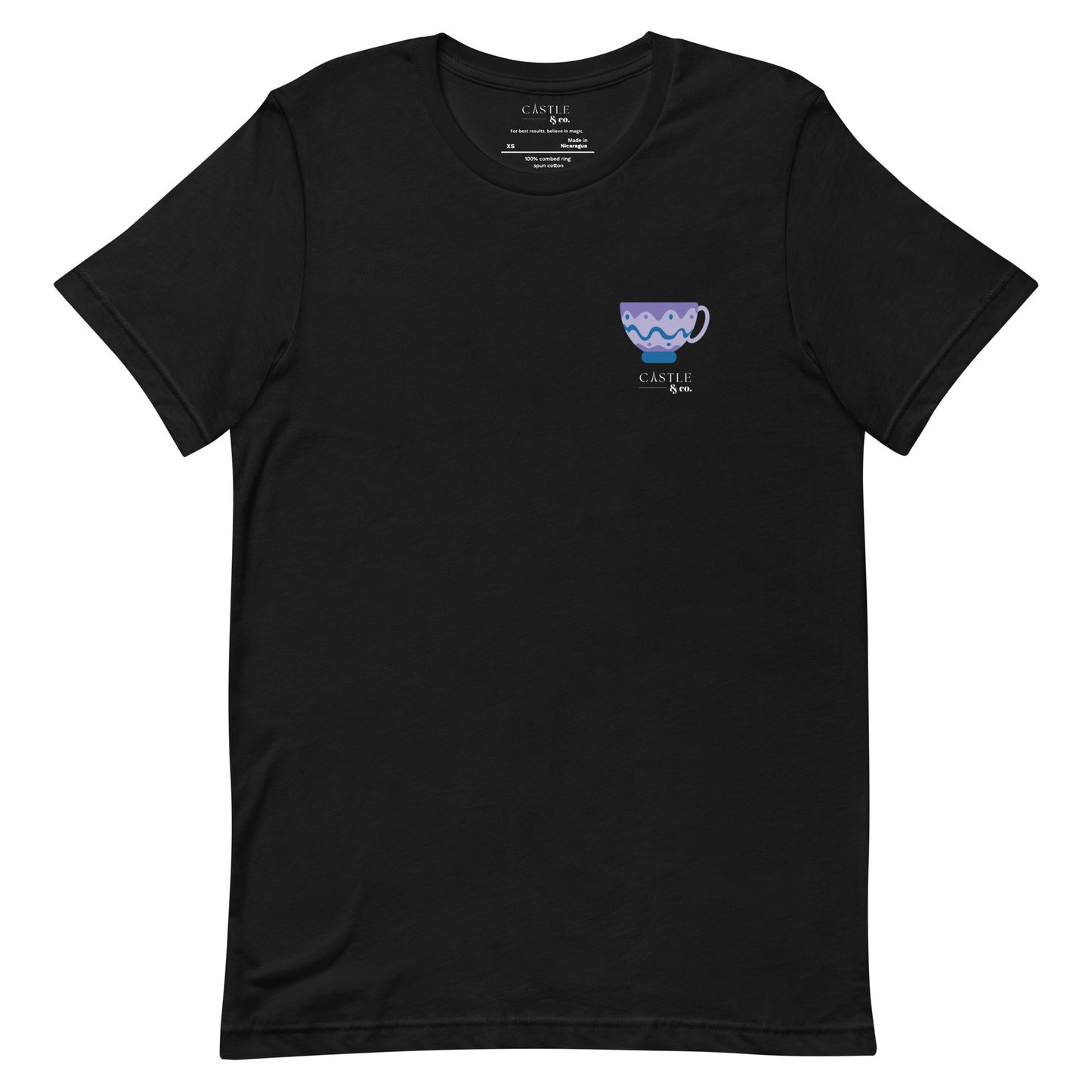 Purple Teacup - Unisex T-Shirt - White Logo