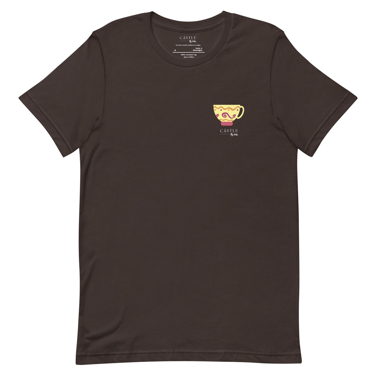 Yellow Teacup - Unisex T-Shirt - White Logo