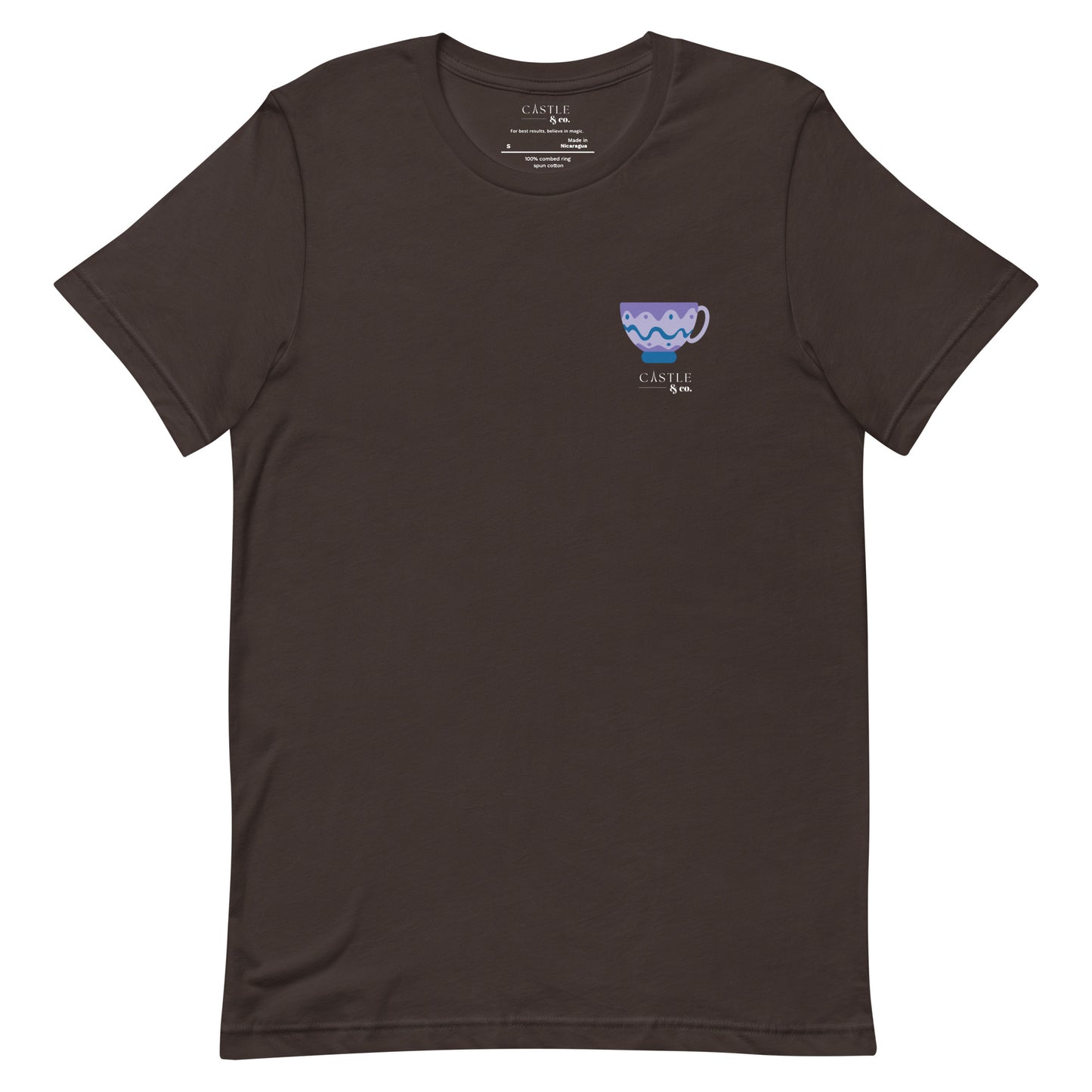 Purple Teacup - Unisex T-Shirt - White Logo