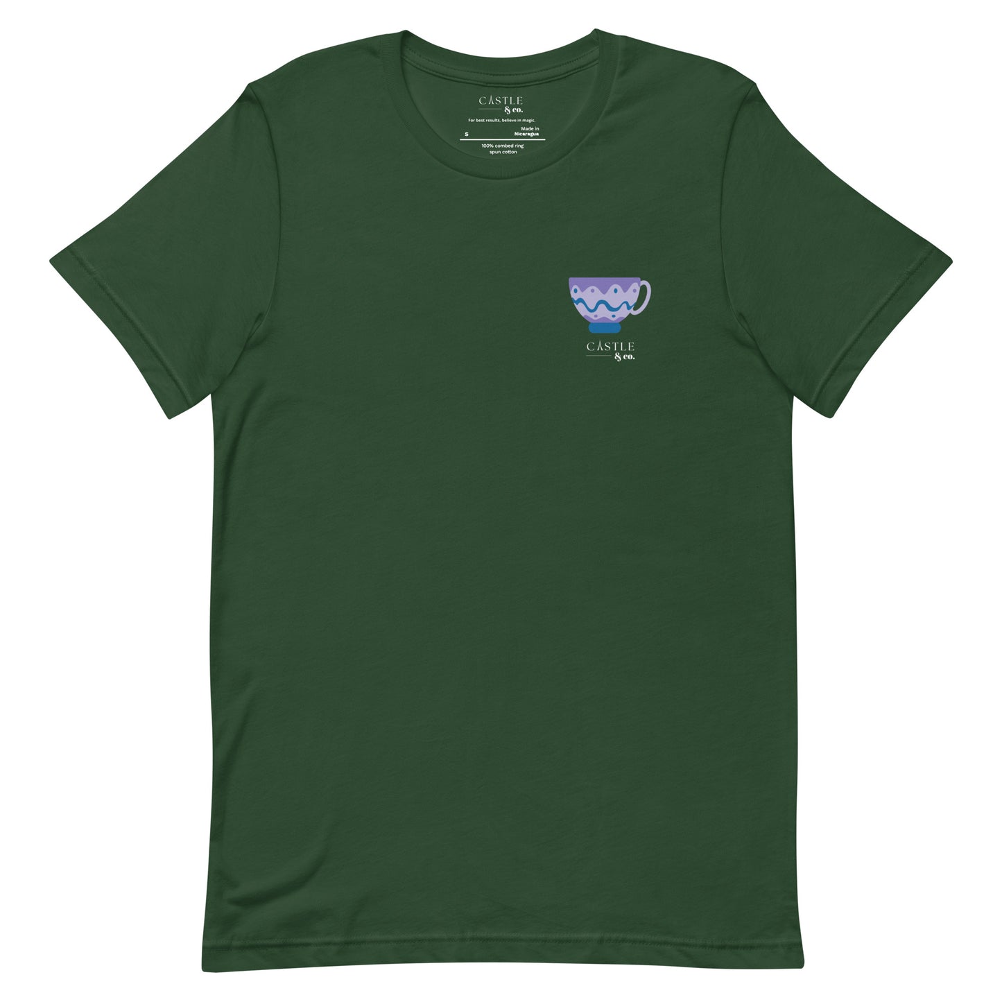 Purple Teacup - Unisex T-Shirt - White Logo
