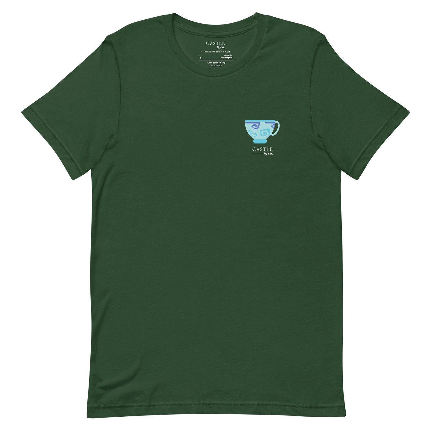 Blue Teacup - Unisex T-Shirt - White Logo