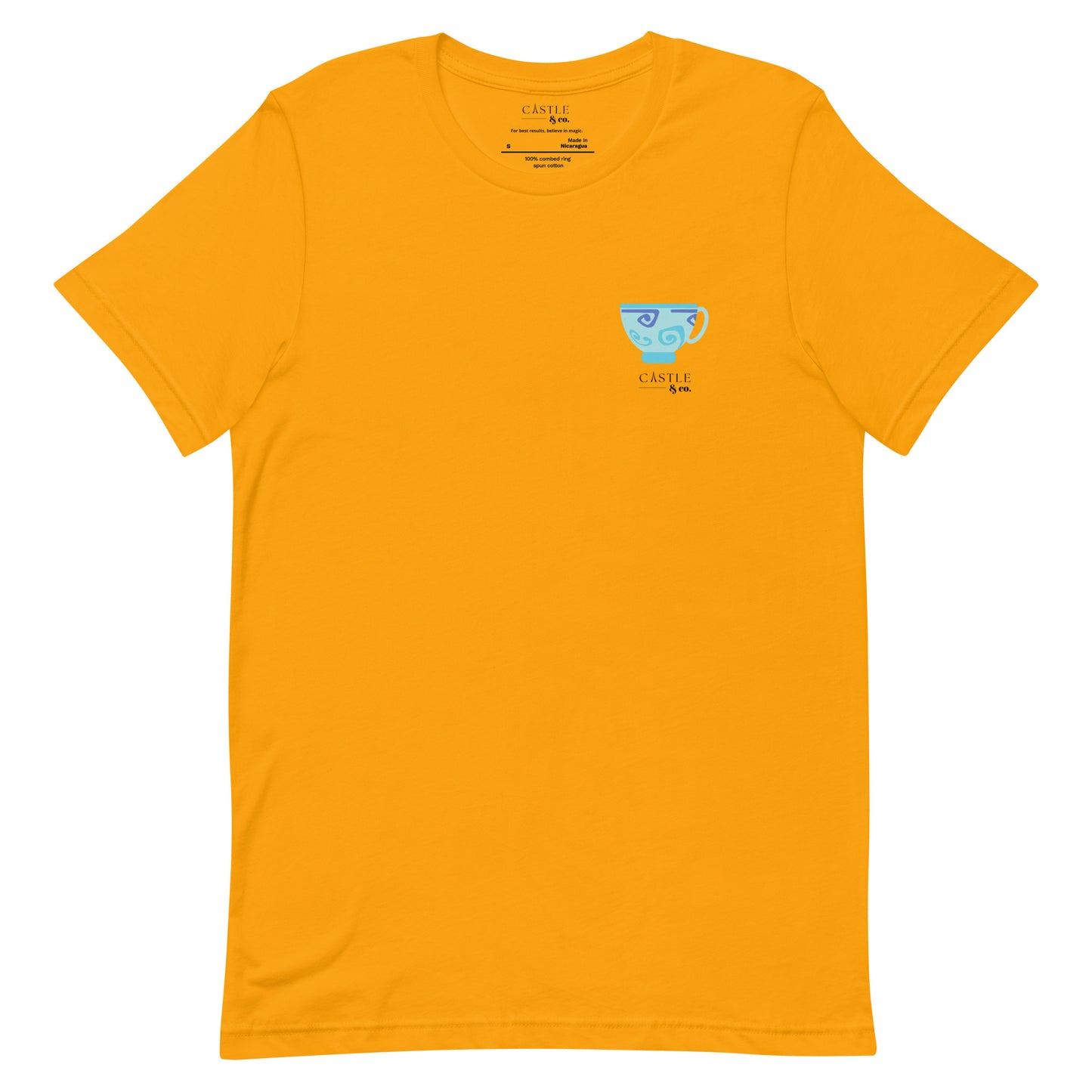 Blue Teacup - Unisex T-Shirt - Black Logo