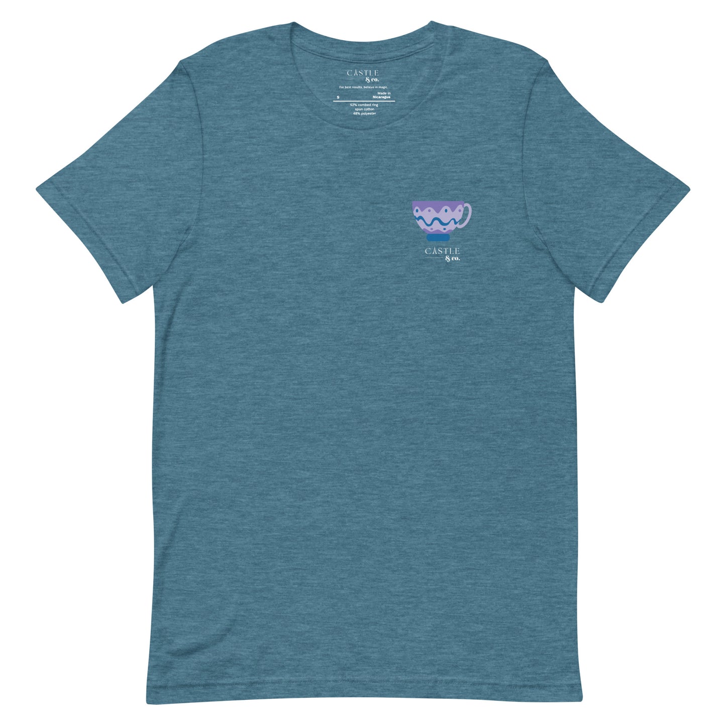 Purple Teacup - Unisex T-Shirt - White Logo