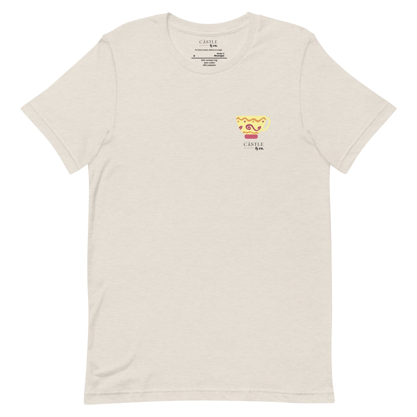 Yellow Teacup - Unisex T-Shirt - Black Logo