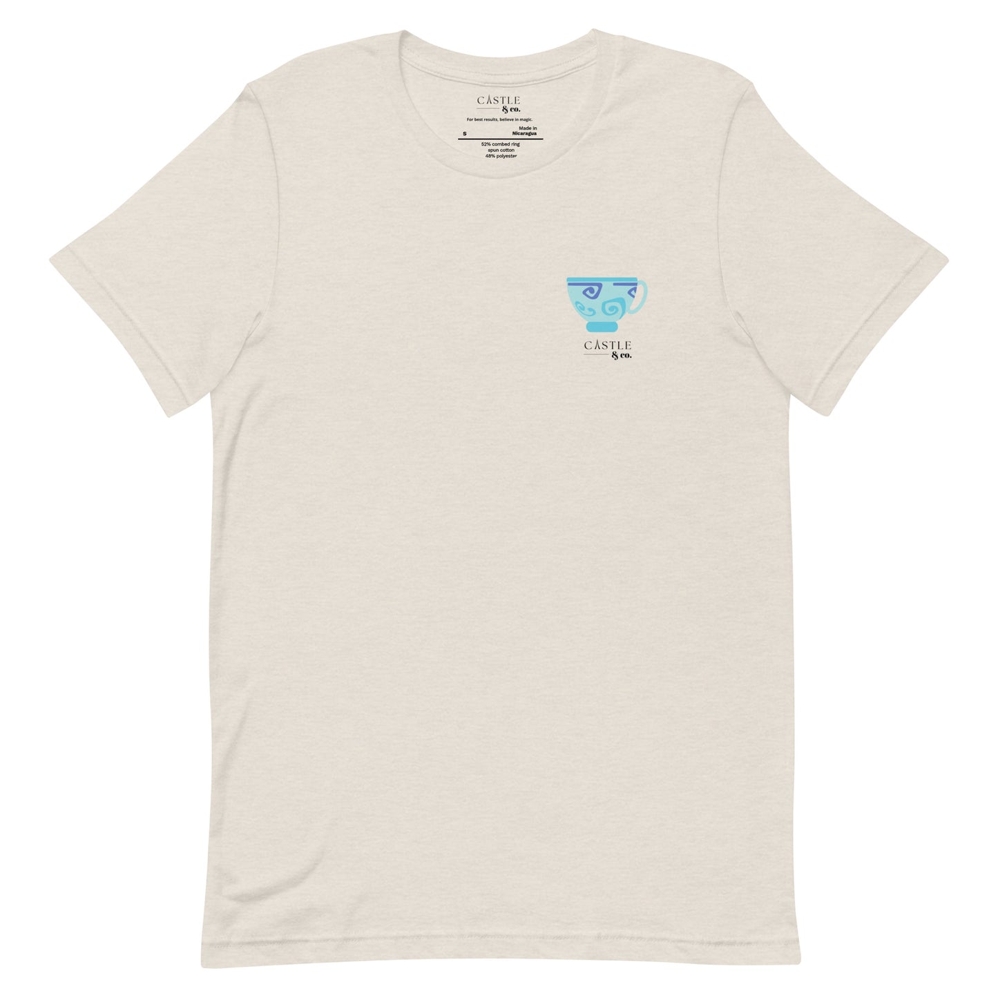 Blue Teacup - Unisex T-Shirt - Black Logo