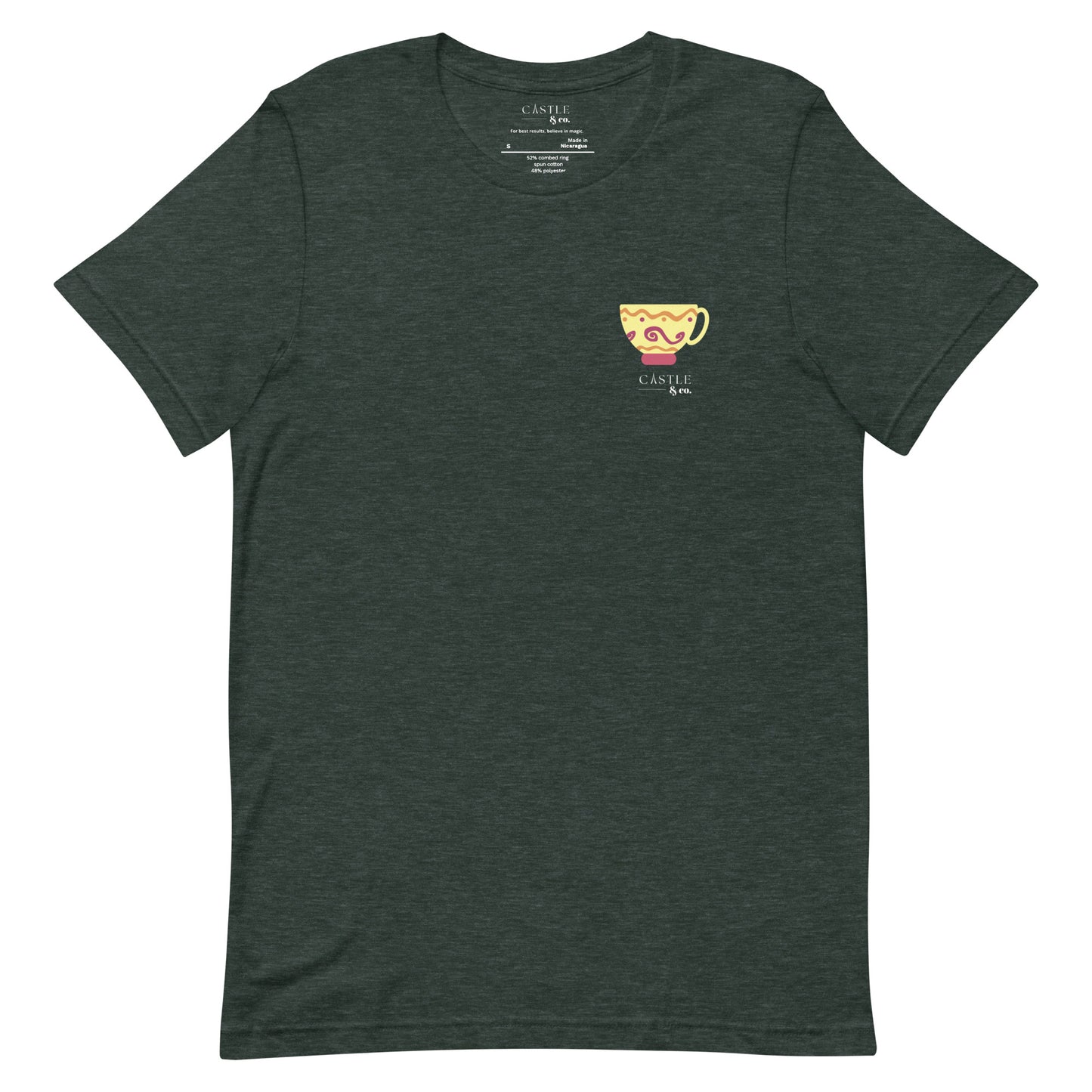Yellow Teacup - Unisex T-Shirt - White Logo