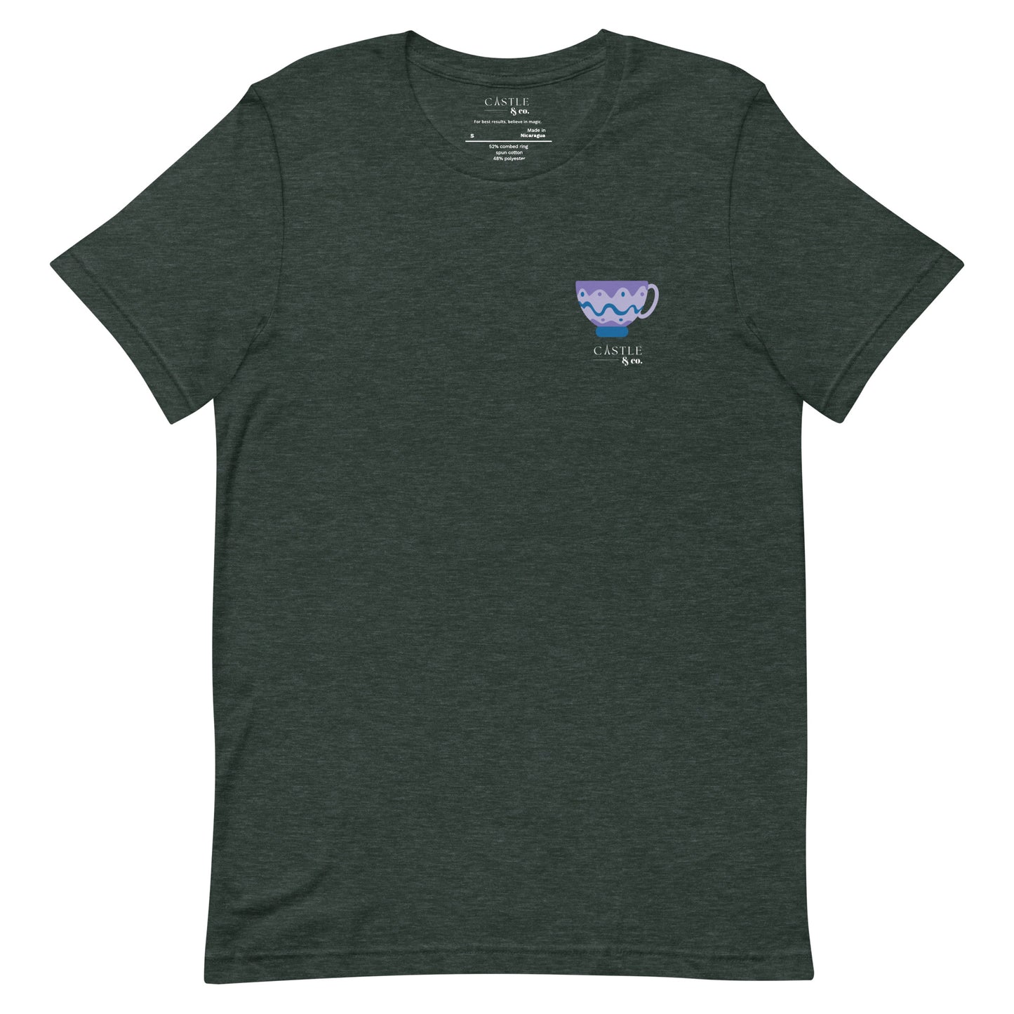 Purple Teacup - Unisex T-Shirt - White Logo