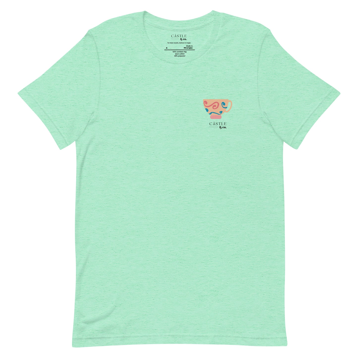 Peach Teacup - Unisex T-Shirt - Black Logo