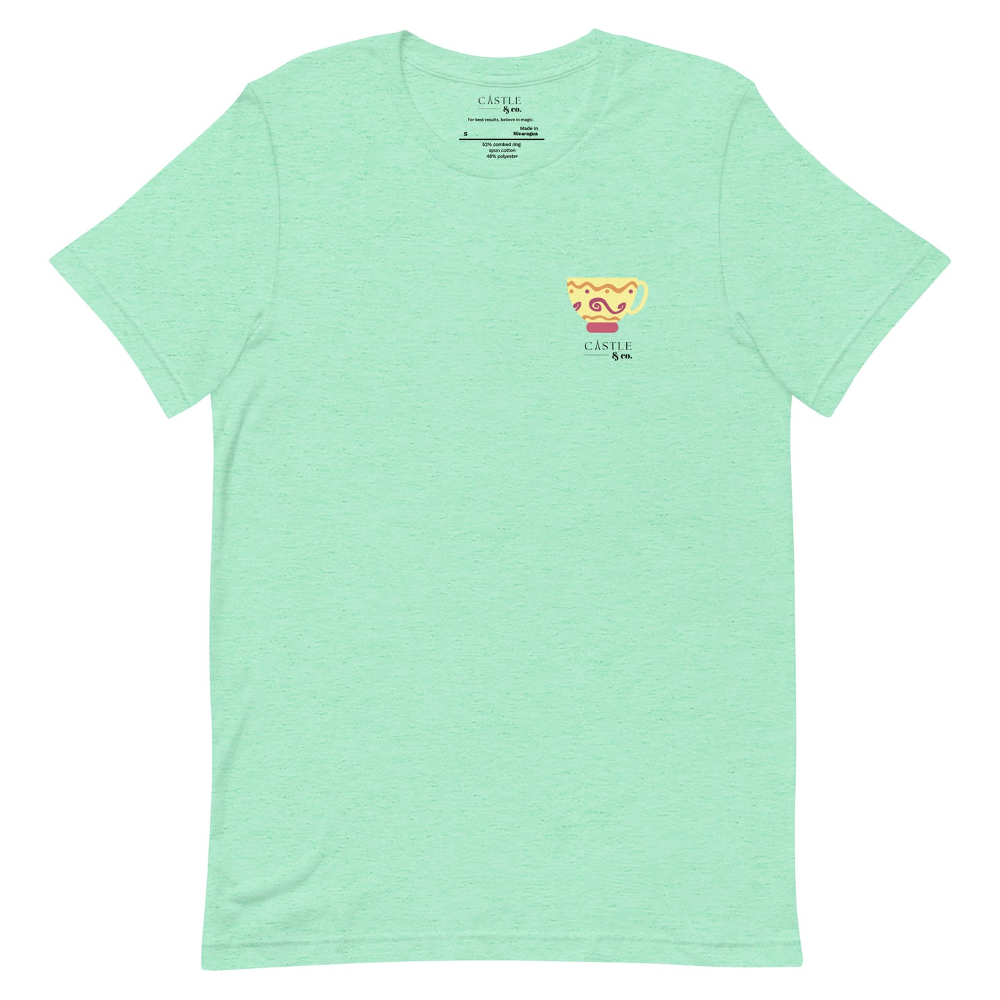 Yellow Teacup - Unisex T-Shirt - Black Logo