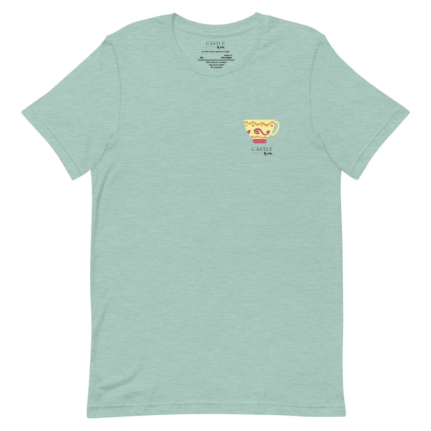Yellow Teacup - Unisex T-Shirt - Black Logo