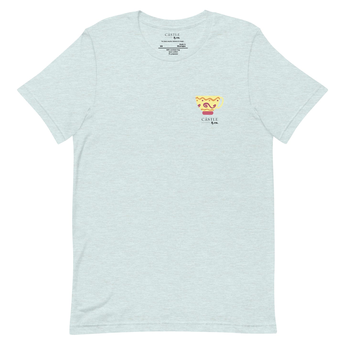Yellow Teacup - Unisex T-Shirt - Black Logo