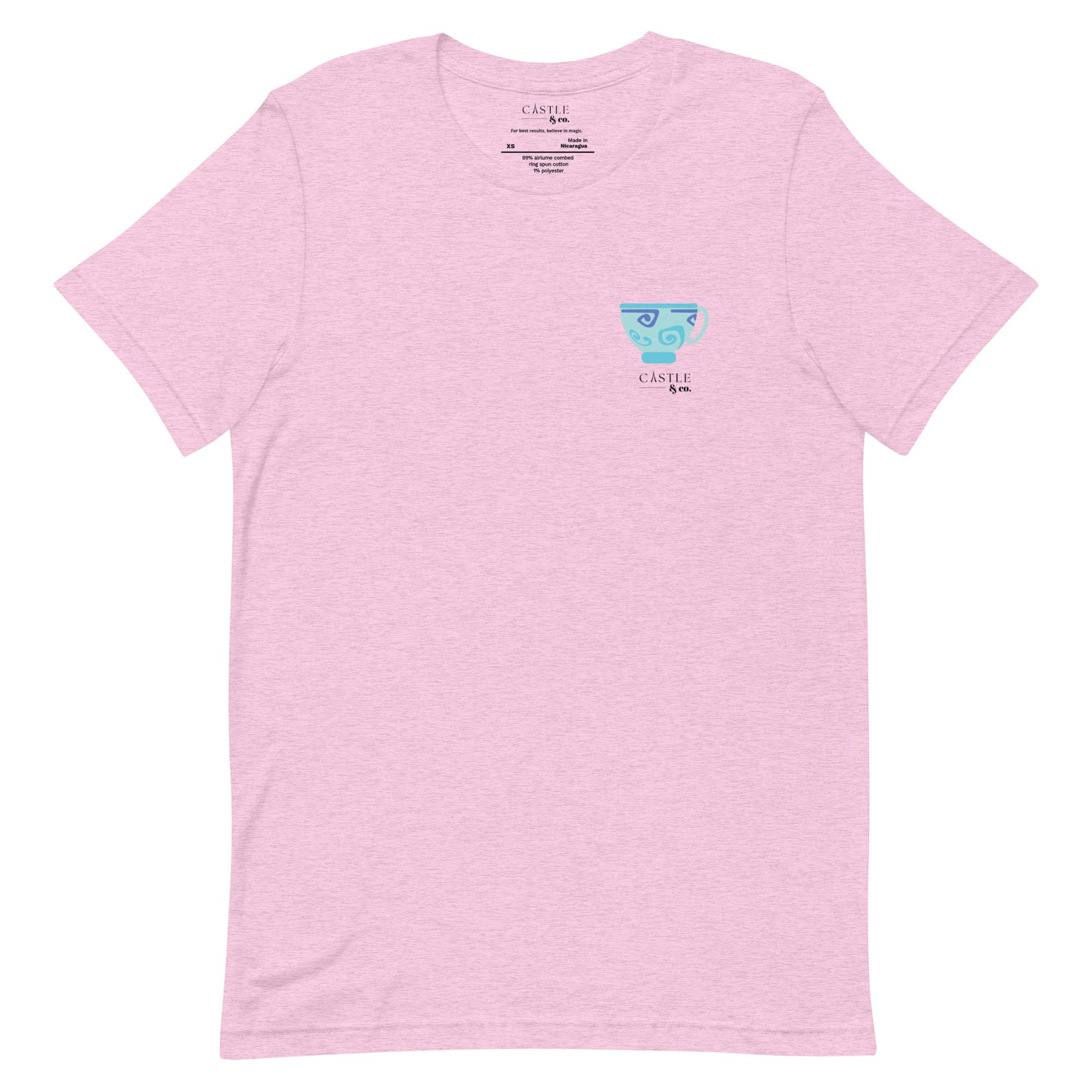 Blue Teacup - Unisex T-Shirt - Black Logo
