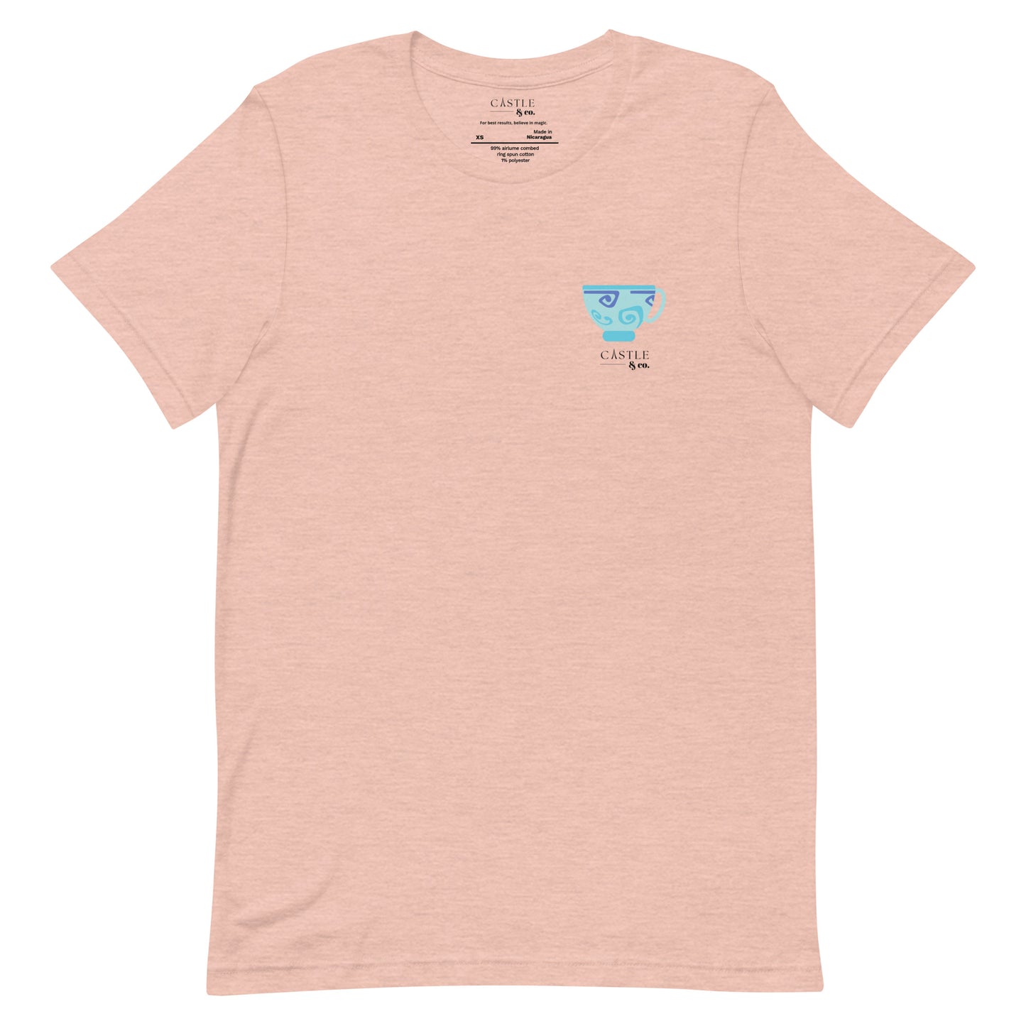 Blue Teacup - Unisex T-Shirt - Black Logo