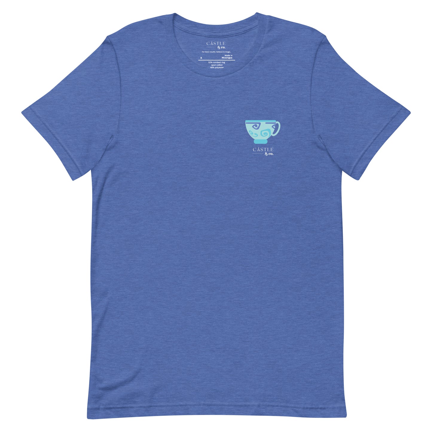 Blue Teacup - Unisex T-Shirt - White Logo