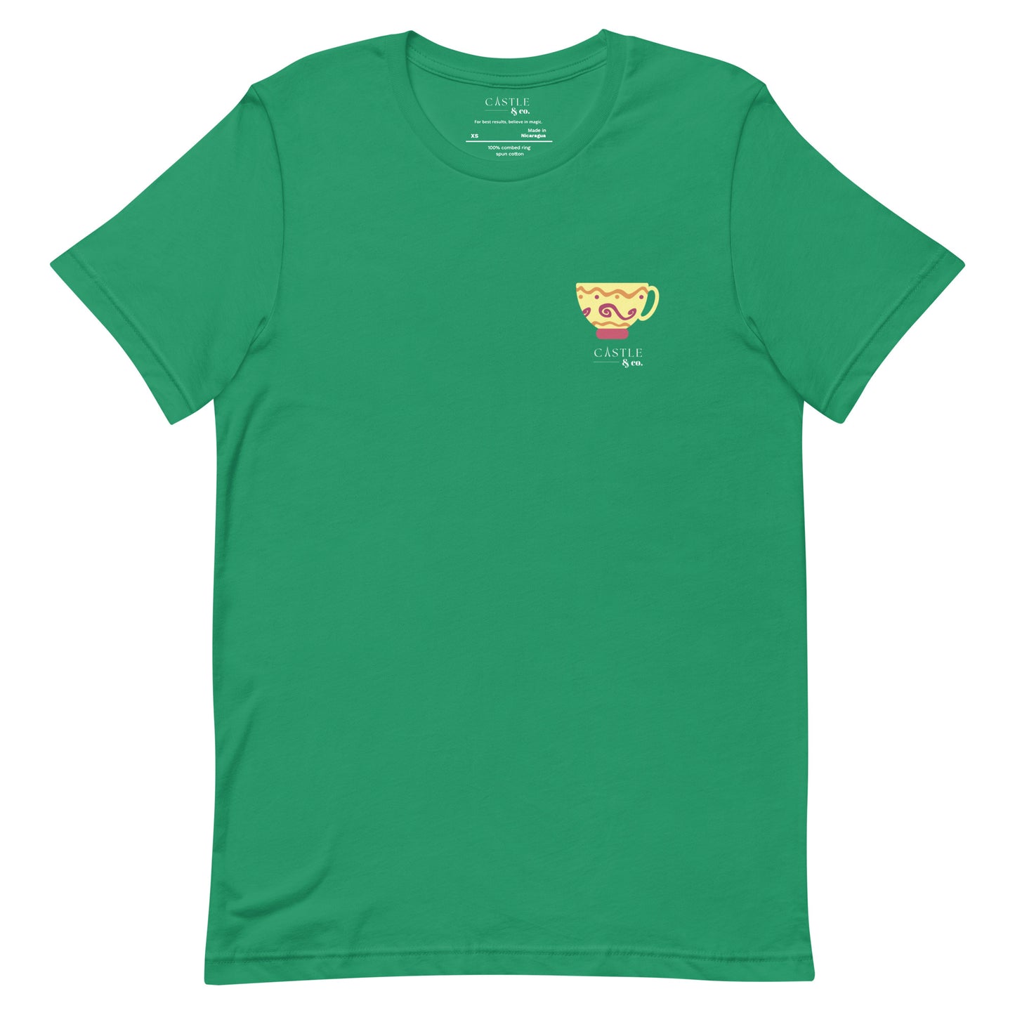 Yellow Teacup - Unisex T-Shirt - White Logo