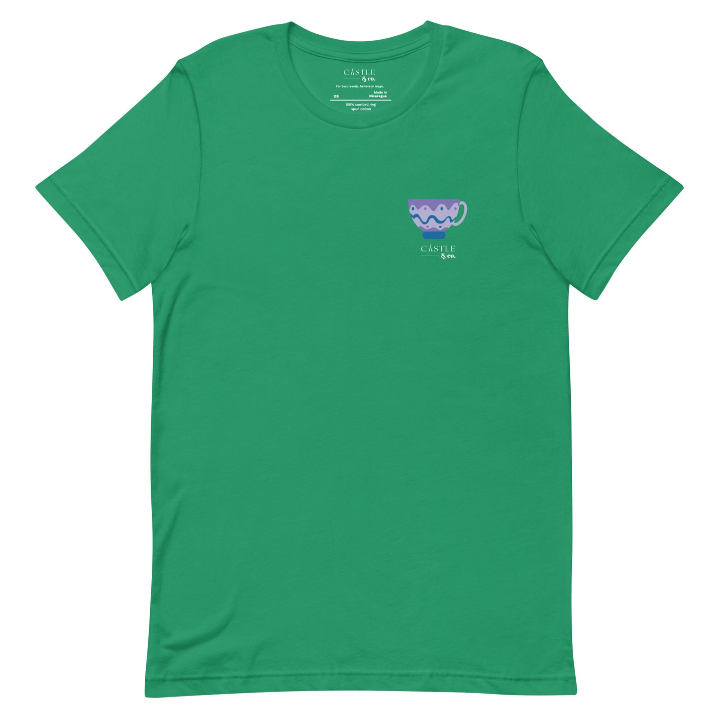 Purple Teacup - Unisex T-Shirt - White Logo