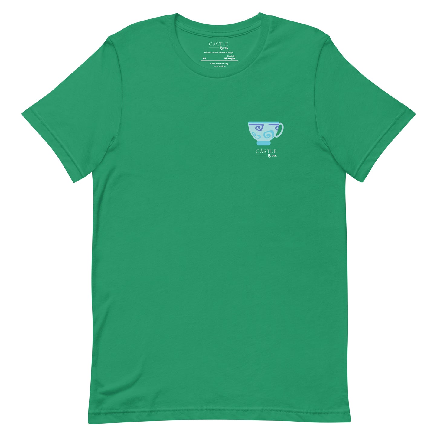 Blue Teacup - Unisex T-Shirt - White Logo