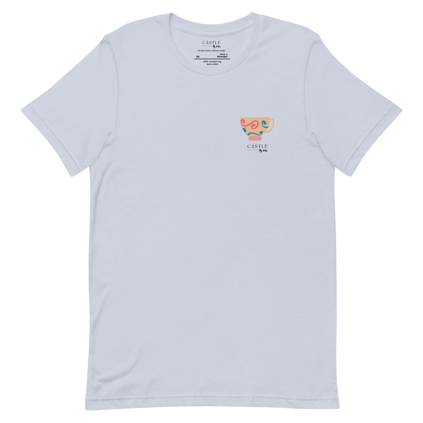 Peach Teacup - Unisex T-Shirt - Black Logo