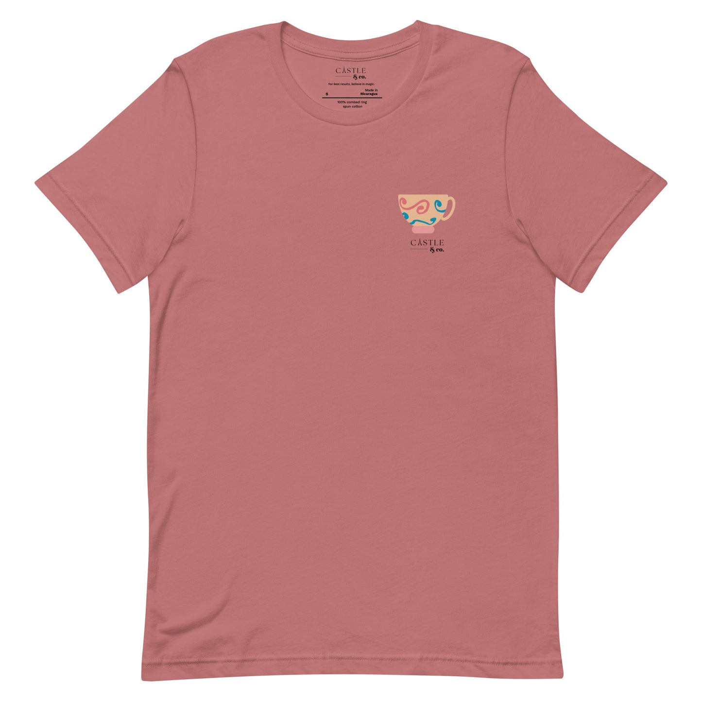 Peach Teacup - Unisex T-Shirt - Black Logo