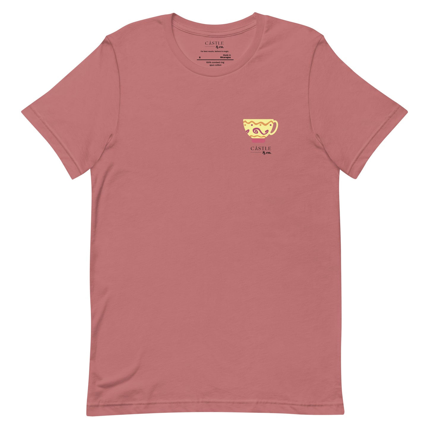 Yellow Teacup - Unisex T-Shirt - Black Logo