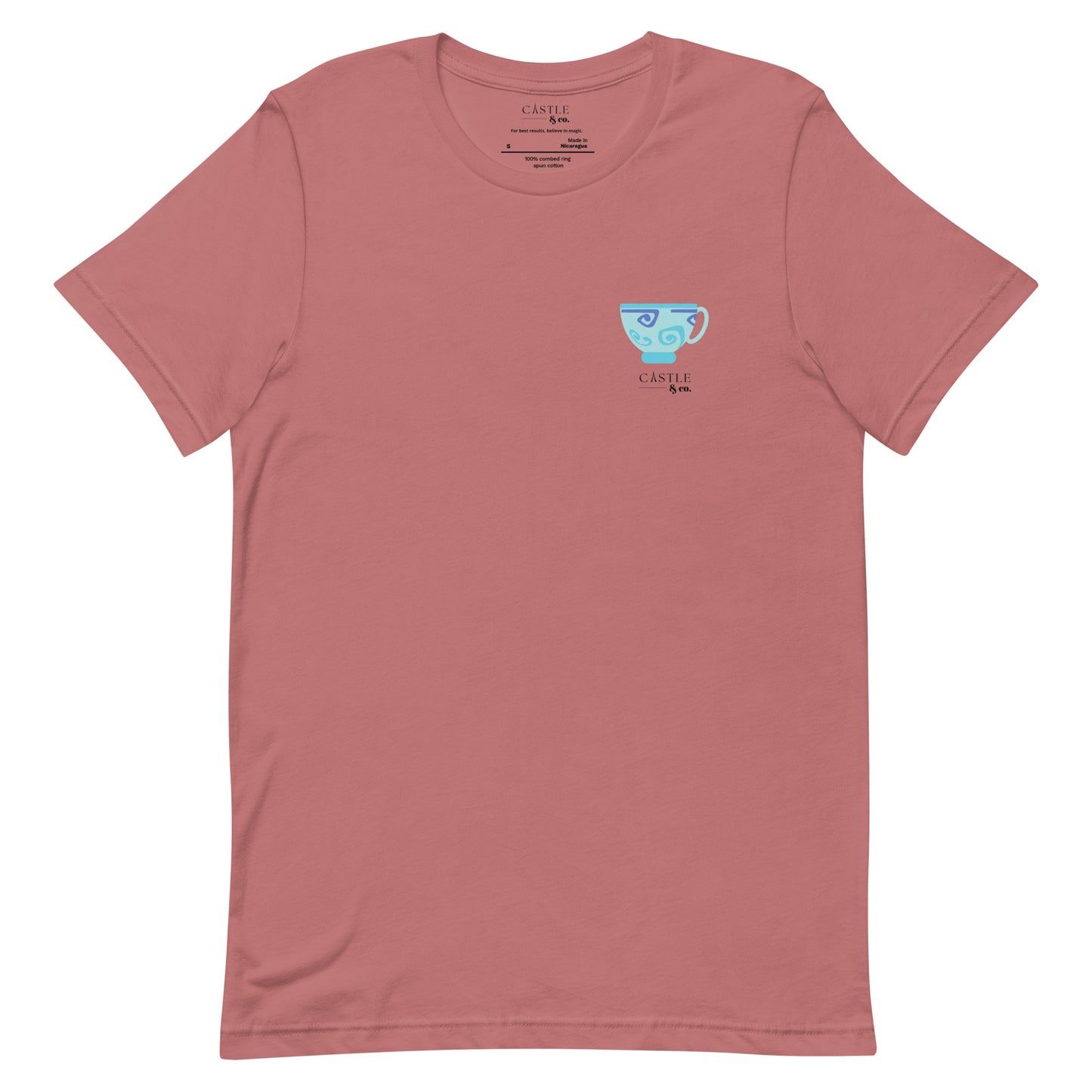 Blue Teacup - Unisex T-Shirt - Black Logo