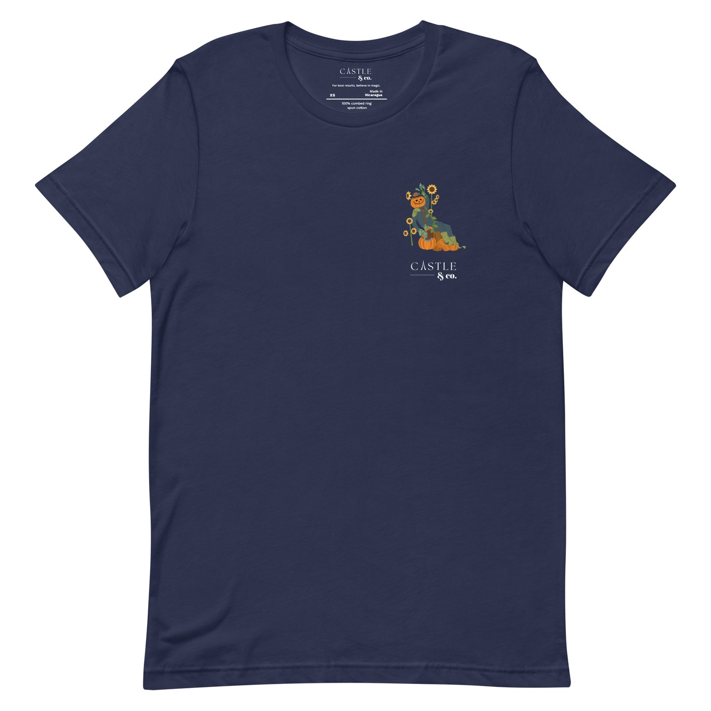 Halloween Pumpkin Man - Unisex T-Shirt - White Logo
