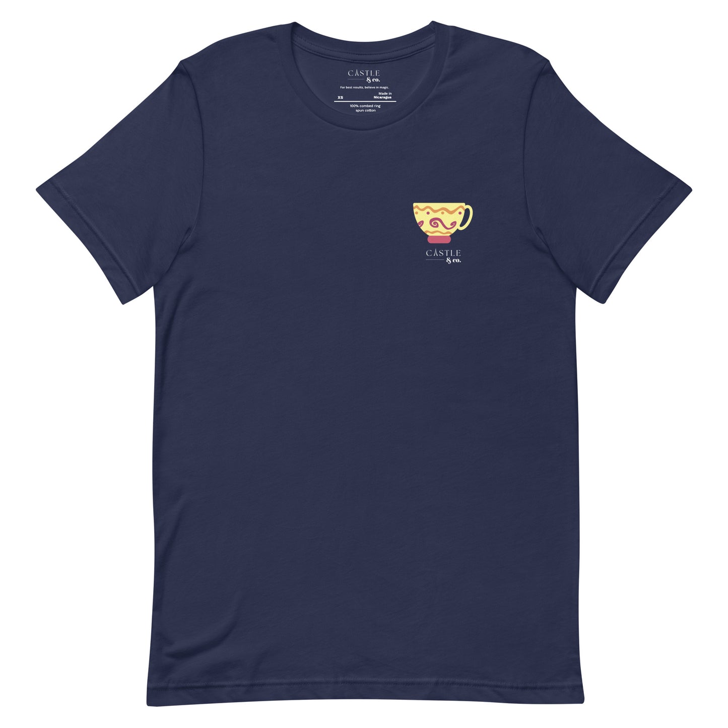 Yellow Teacup - Unisex T-Shirt - White Logo