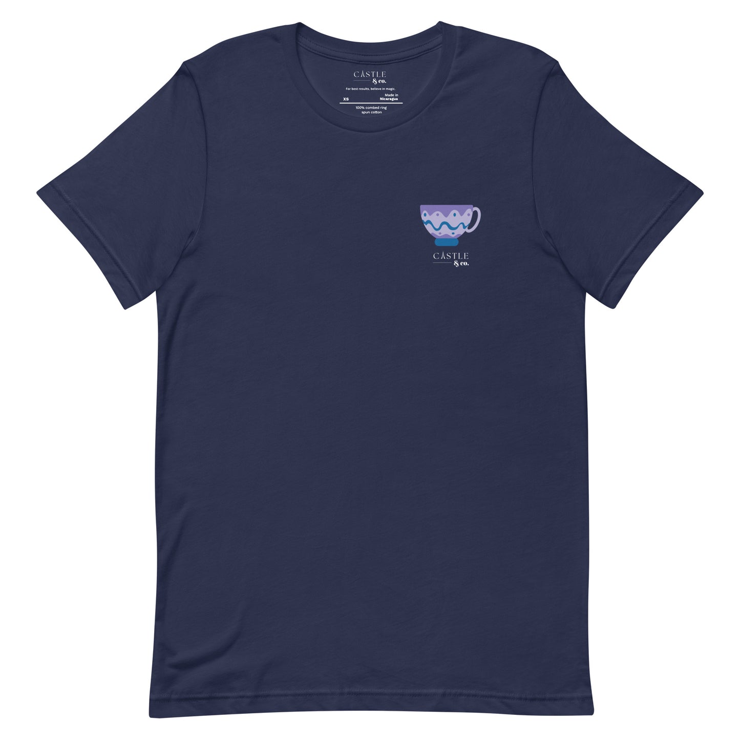 Purple Teacup - Unisex T-Shirt - White Logo