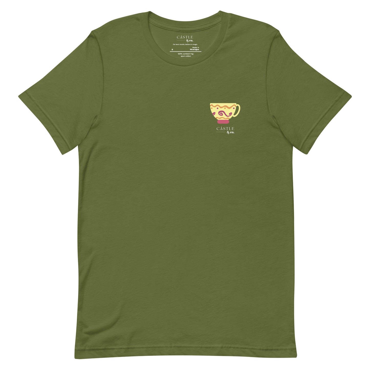 Yellow Teacup - Unisex T-Shirt - White Logo