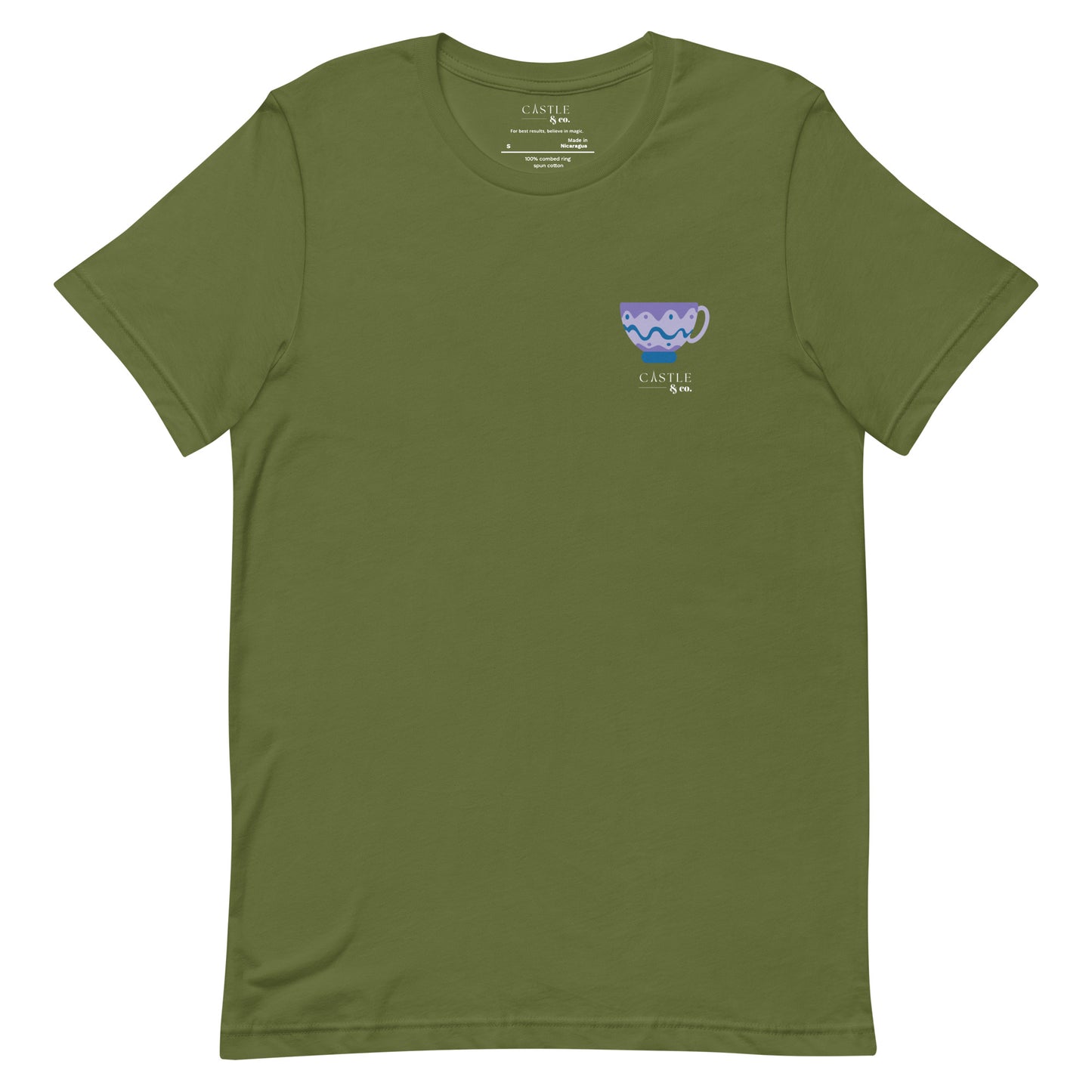 Purple Teacup - Unisex T-Shirt - White Logo
