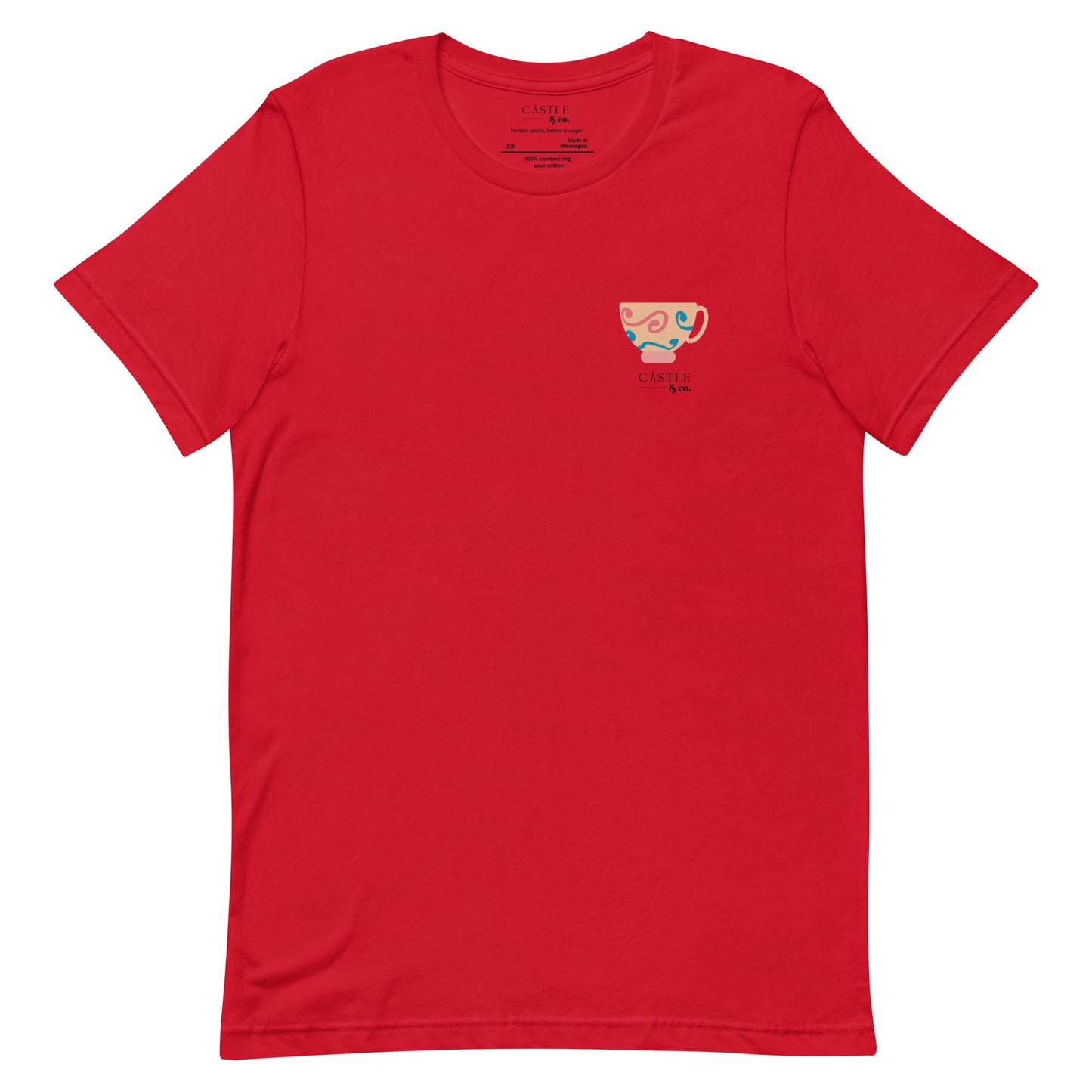 Peach Teacup - Unisex T-Shirt - Black Logo