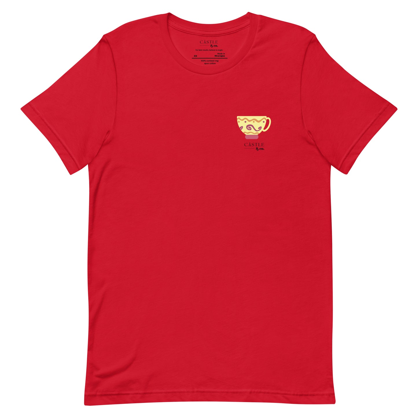 Yellow Teacup - Unisex T-Shirt - Black Logo