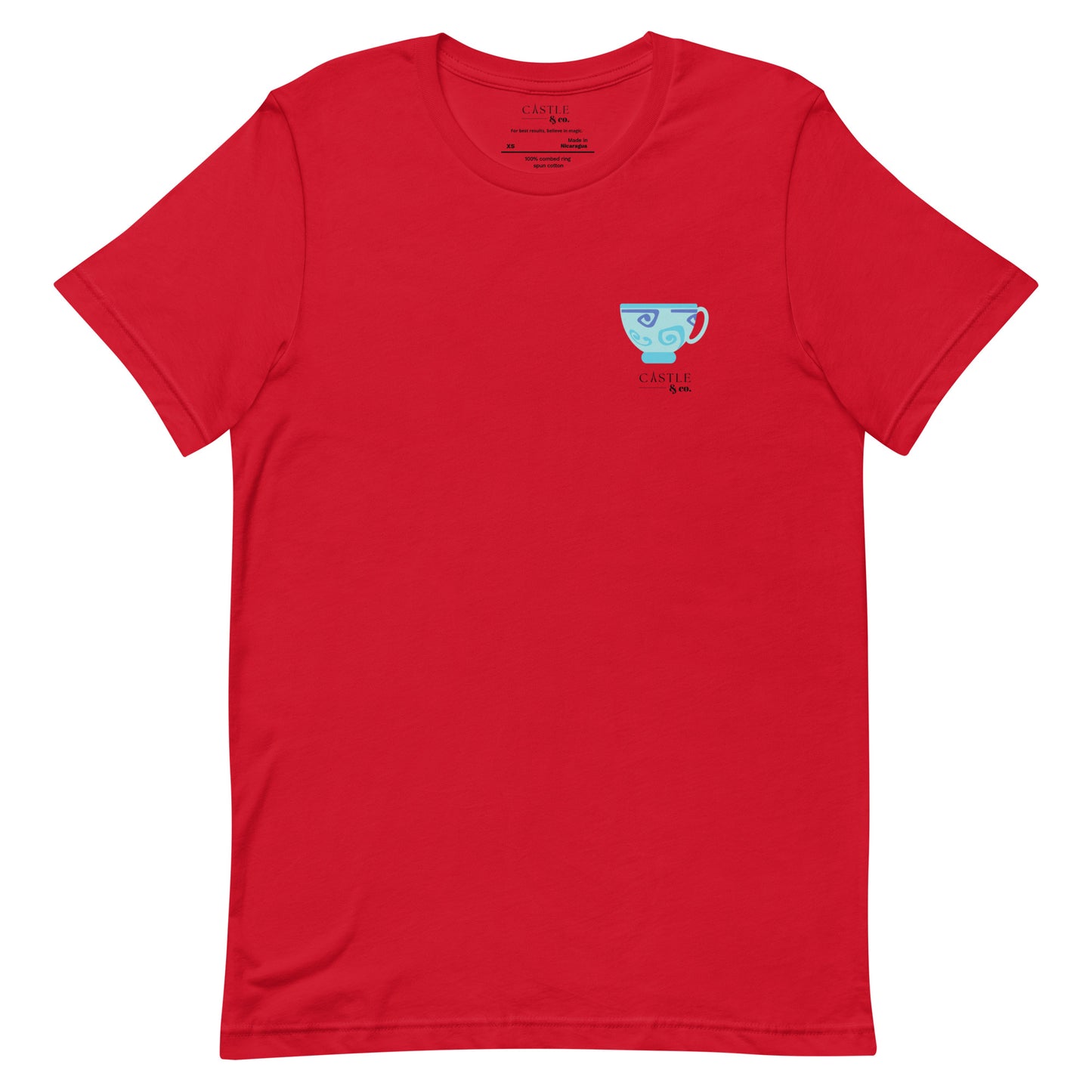 Blue Teacup - Unisex T-Shirt - Black Logo