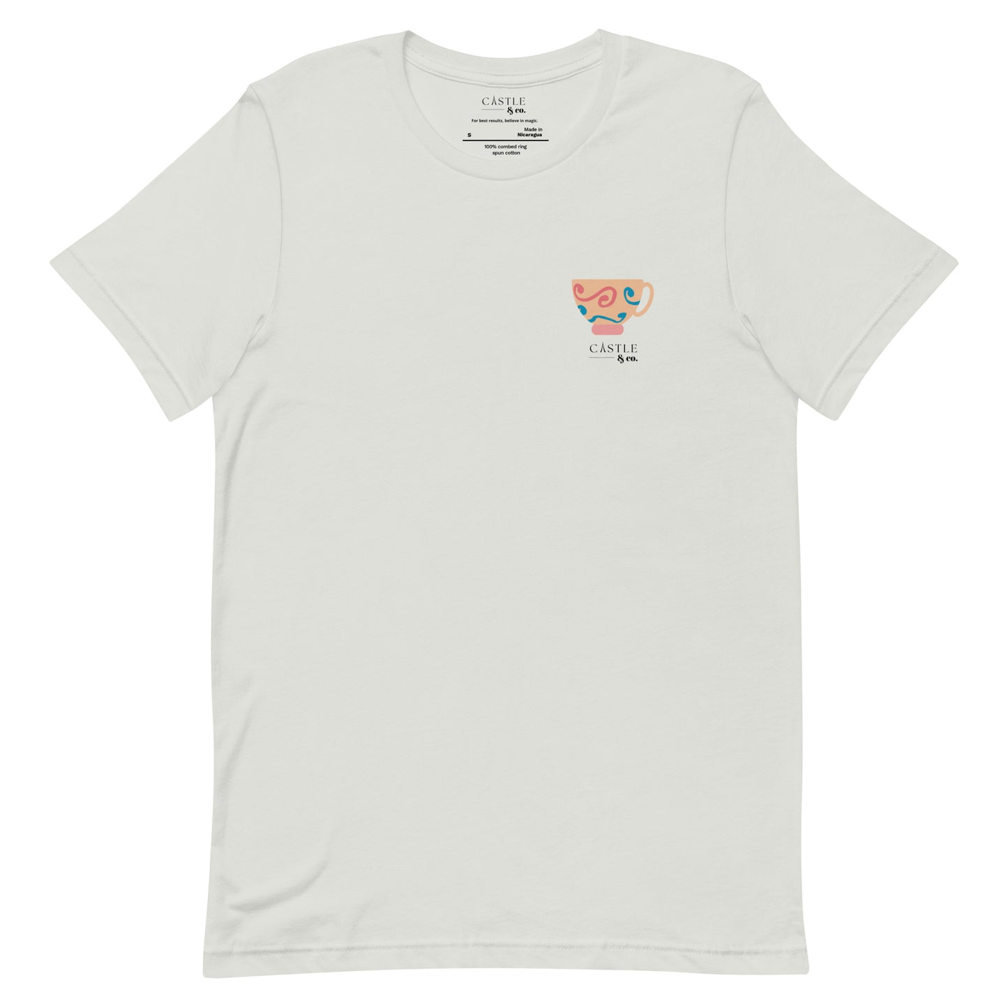 Peach Teacup - Unisex T-Shirt - Black Logo