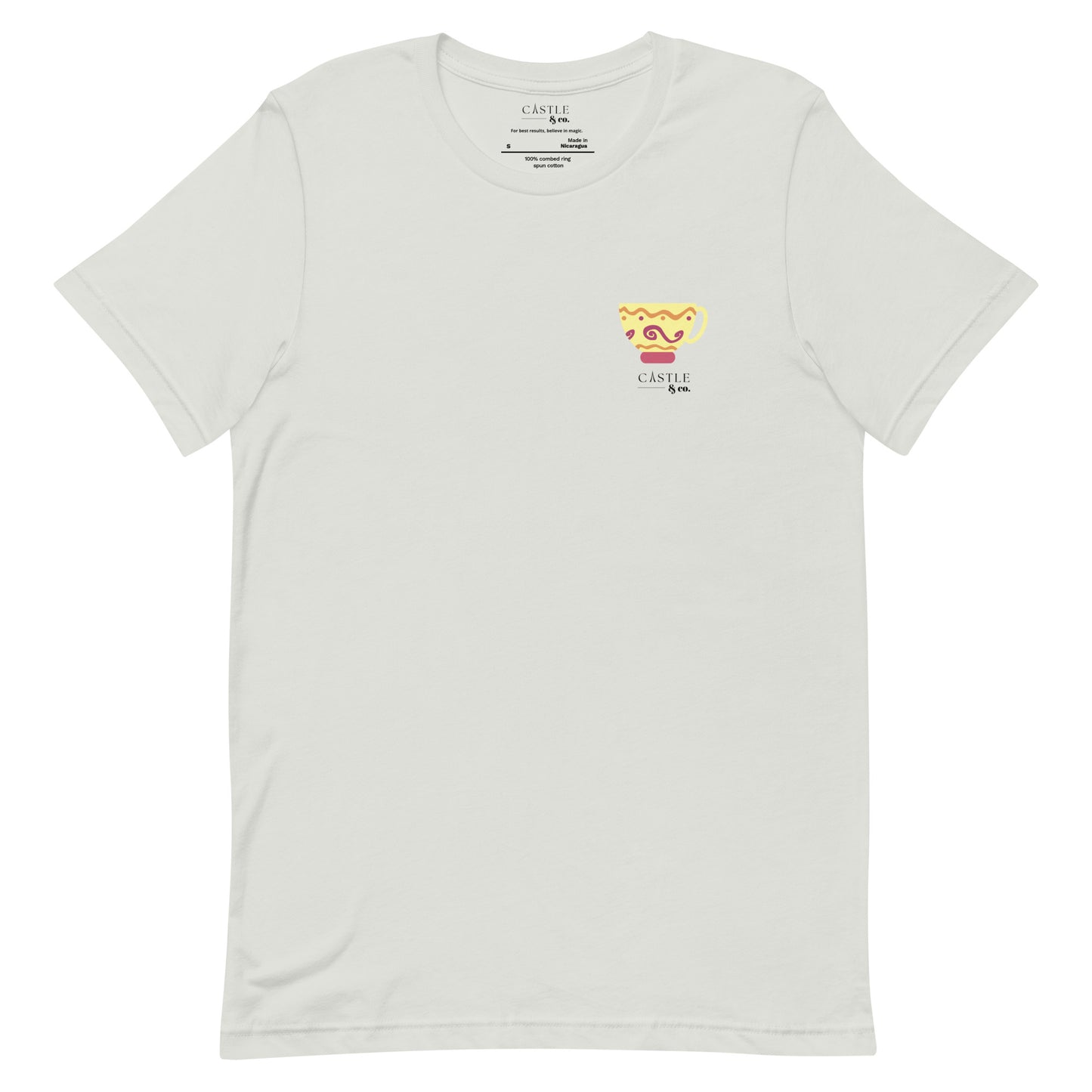 Yellow Teacup - Unisex T-Shirt - Black Logo