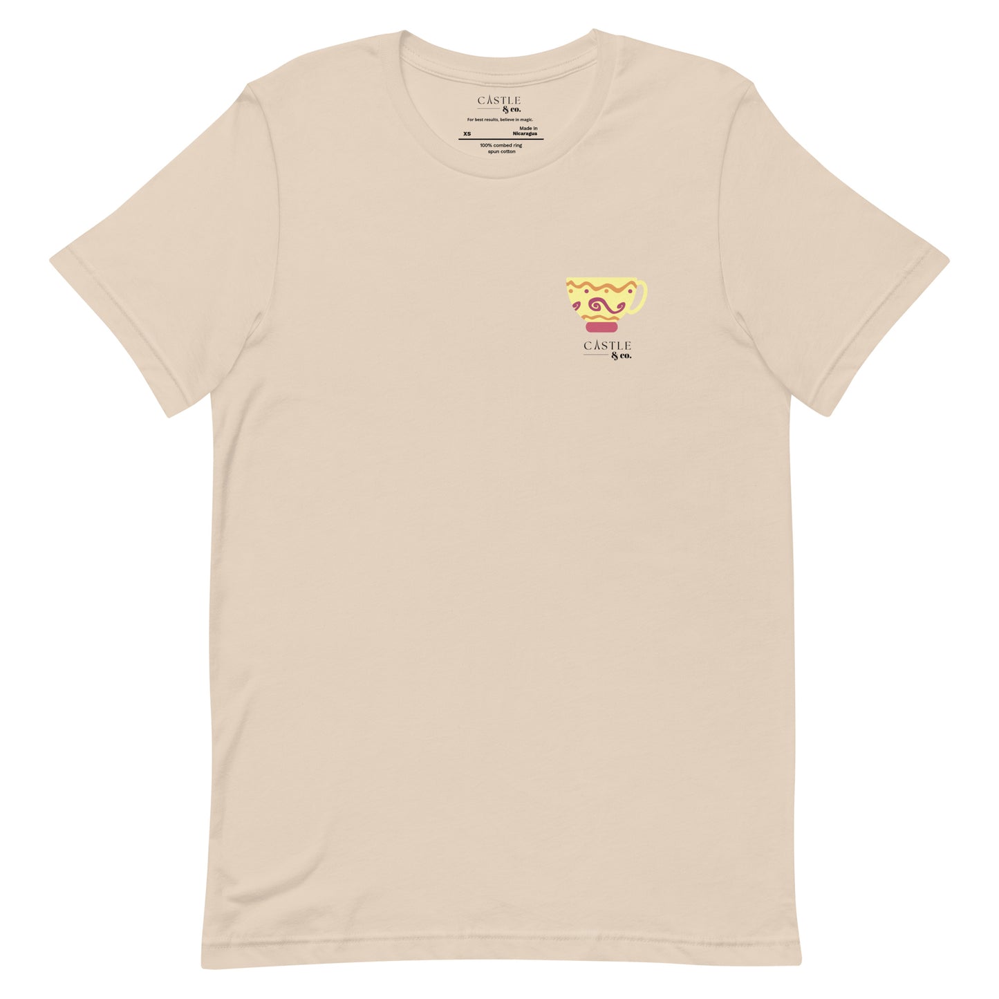 Yellow Teacup - Unisex T-Shirt - Black Logo