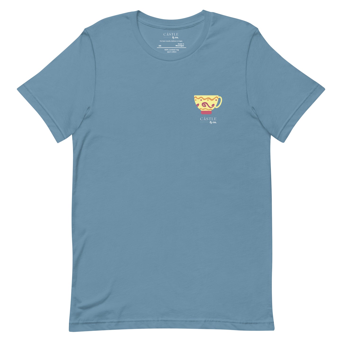 Yellow Teacup - Unisex T-Shirt - White Logo