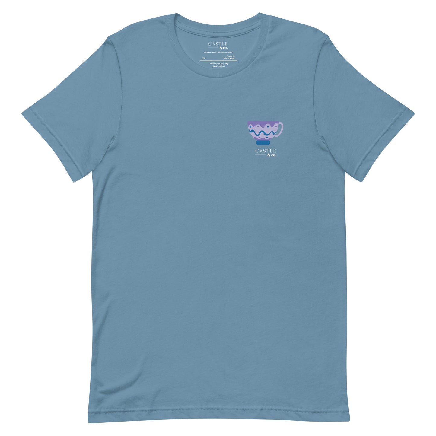 Purple Teacup - Unisex T-Shirt - White Logo