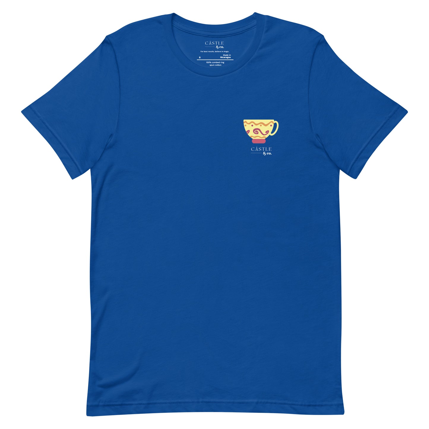 Yellow Teacup - Unisex T-Shirt - White Logo