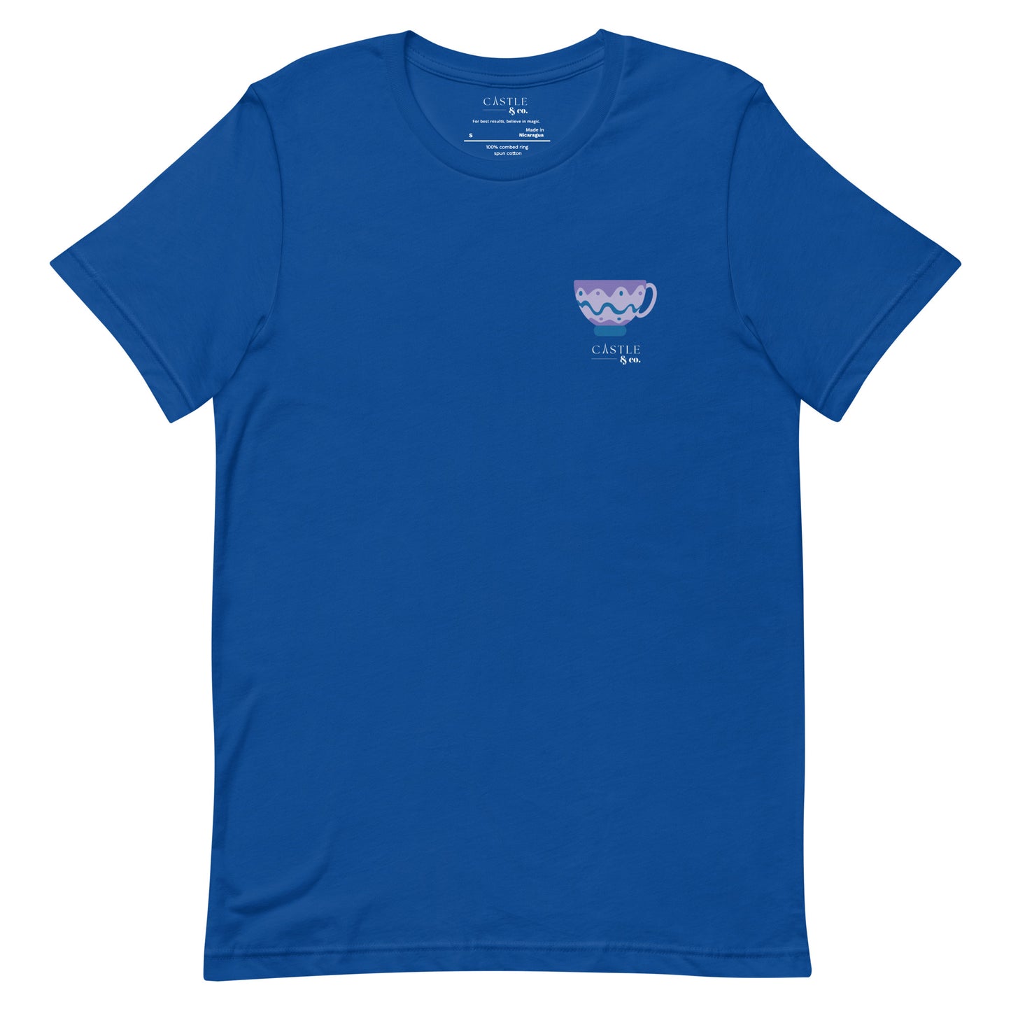 Purple Teacup - Unisex T-Shirt - White Logo