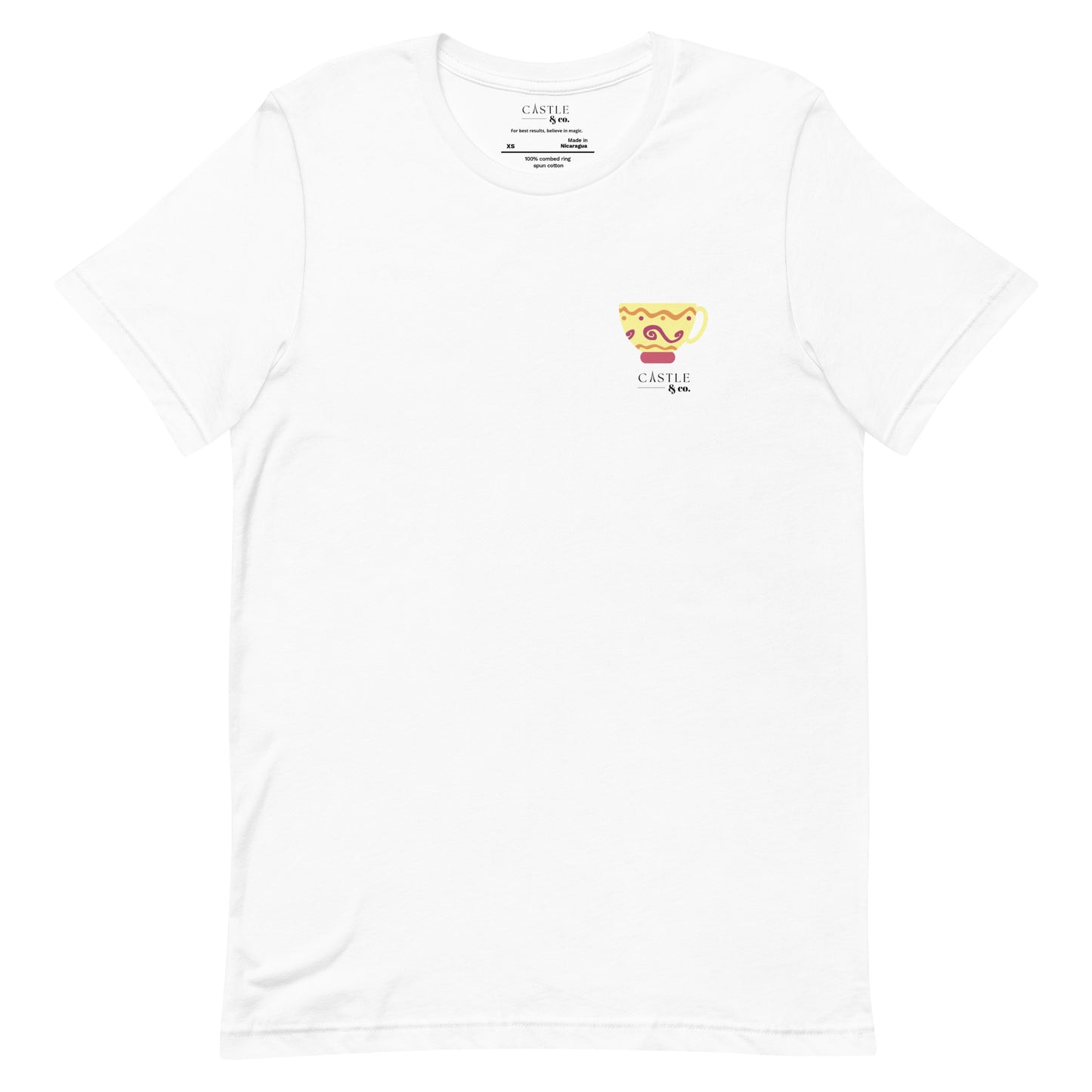 Yellow Teacup - Unisex T-Shirt - Black Logo