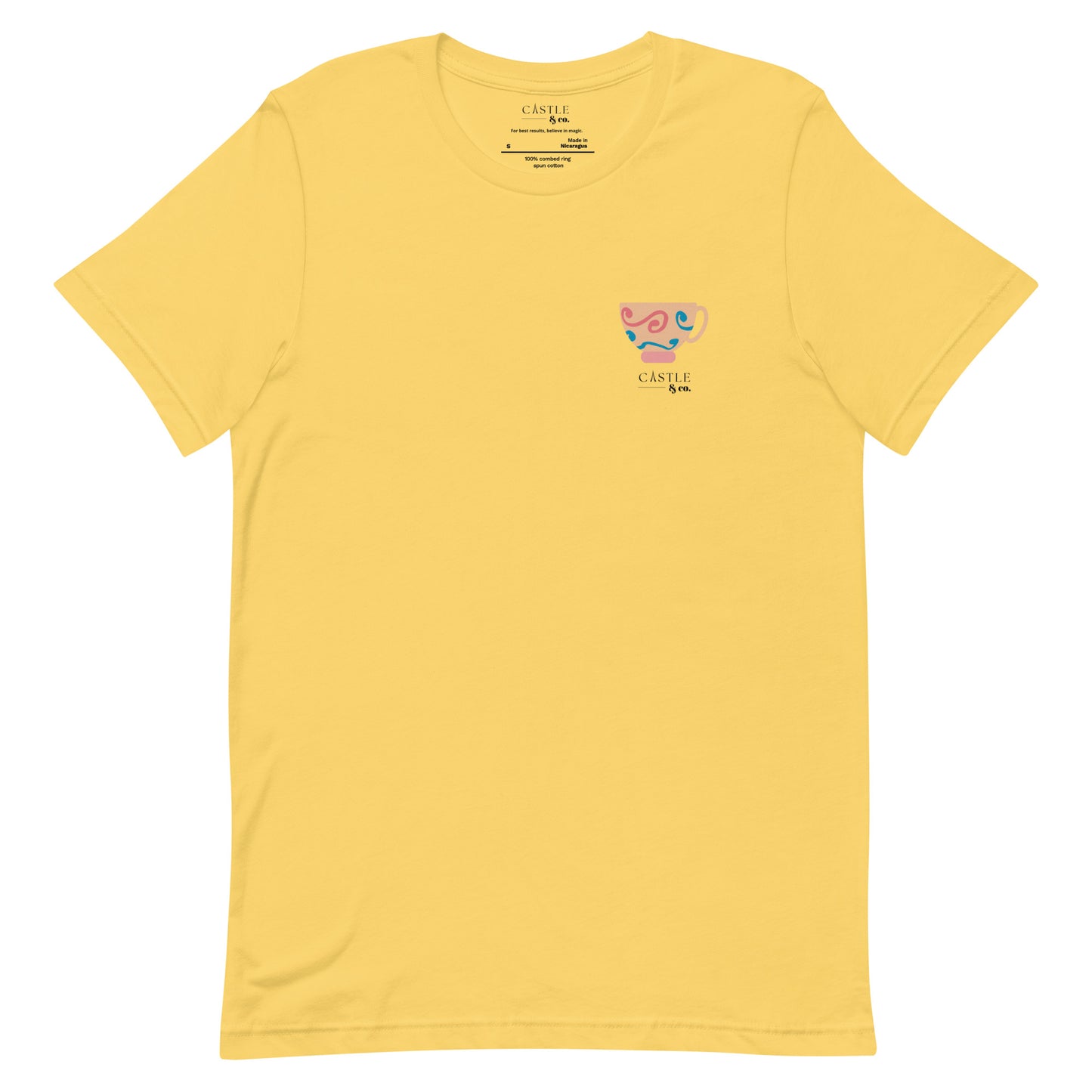 Peach Teacup - Unisex T-Shirt - Black Logo