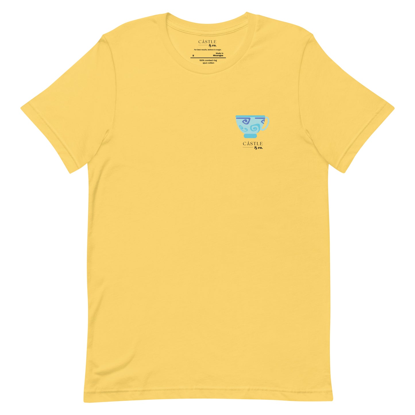 Blue Teacup - Unisex T-Shirt - Black Logo