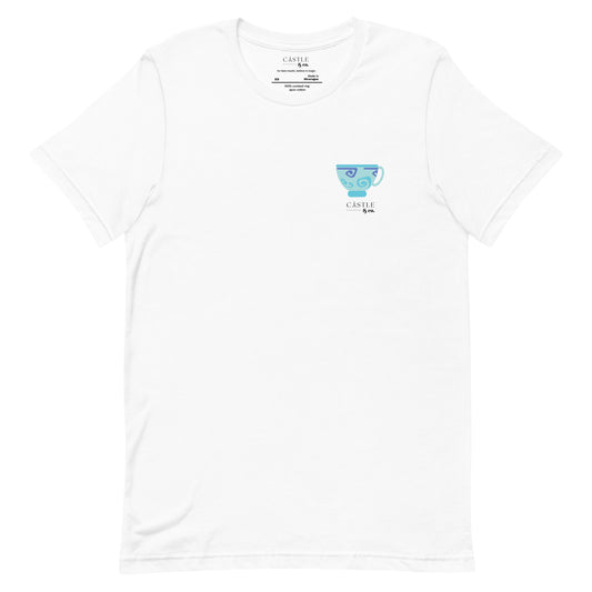 Blue Teacup - Unisex T-Shirt - Black Logo